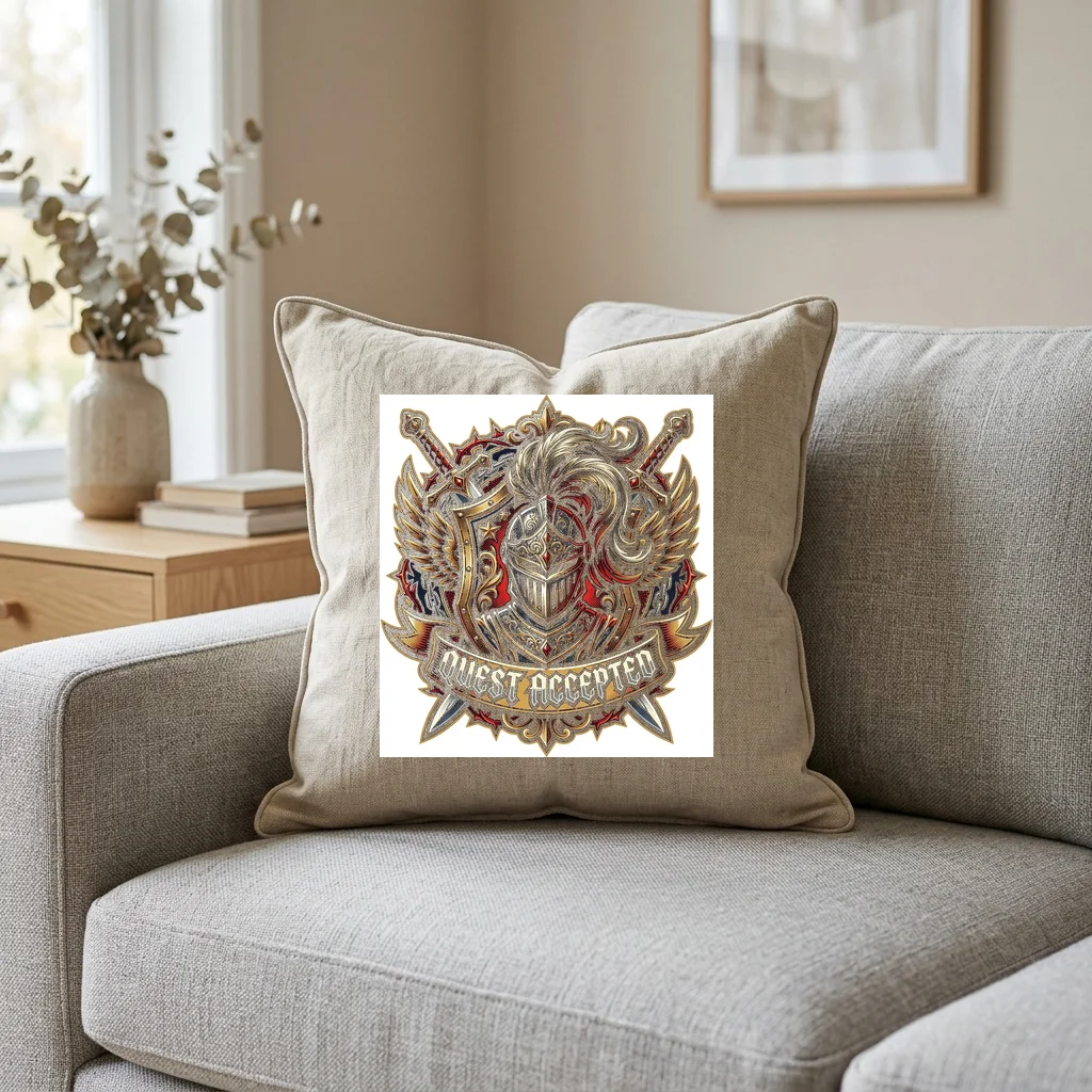 Tabby Cat Loft Sunbeam — Square Linen Throw Pillow 18x18 (Natural Linen)