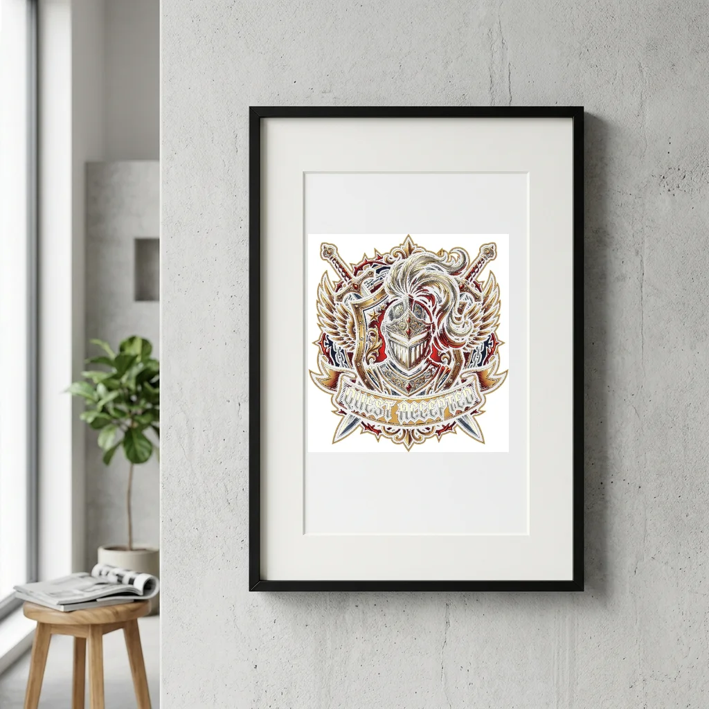 Tabby Cat Loft Sunbeam — Gallery Framed Art Poster (Exhibition Frame)