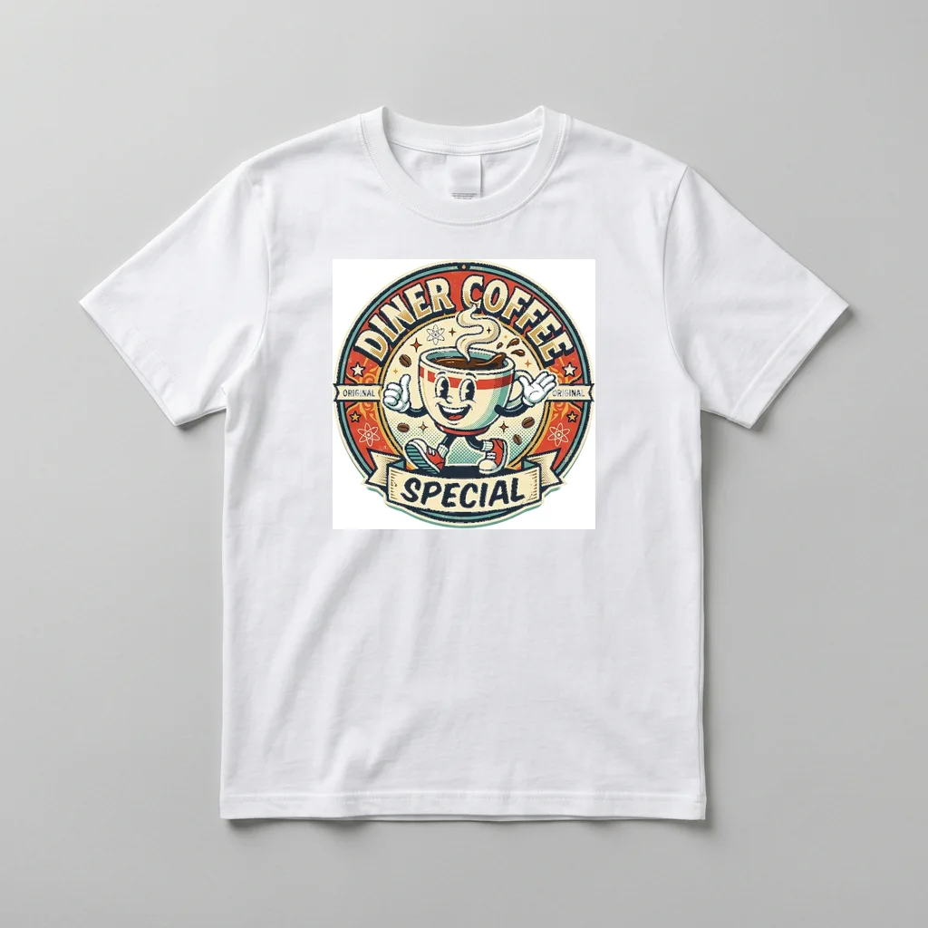 Black Cat Lucky Charm Moon — Everyday Crewneck Tee (Pure White)
