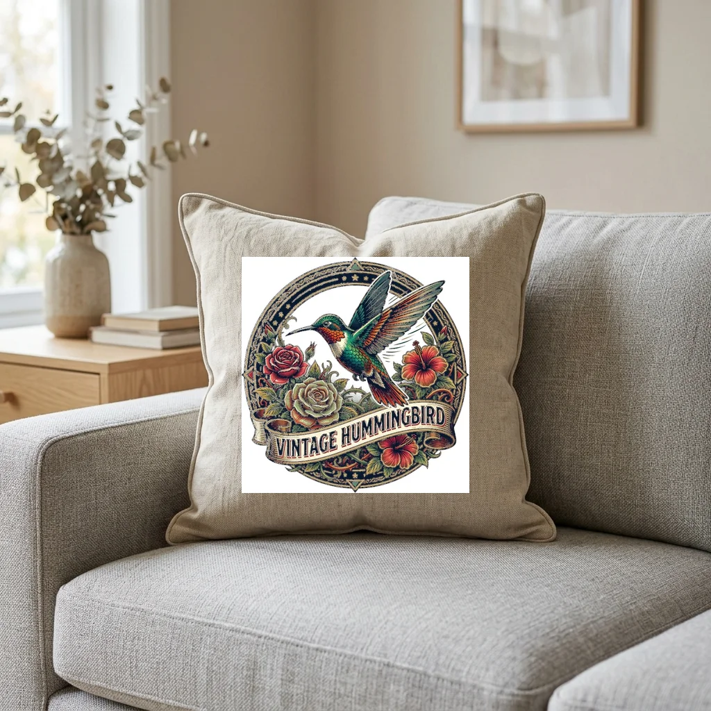 Cat Stare Judgmental Gaze — Square Linen Throw Pillow 18x18 (Natural Linen)