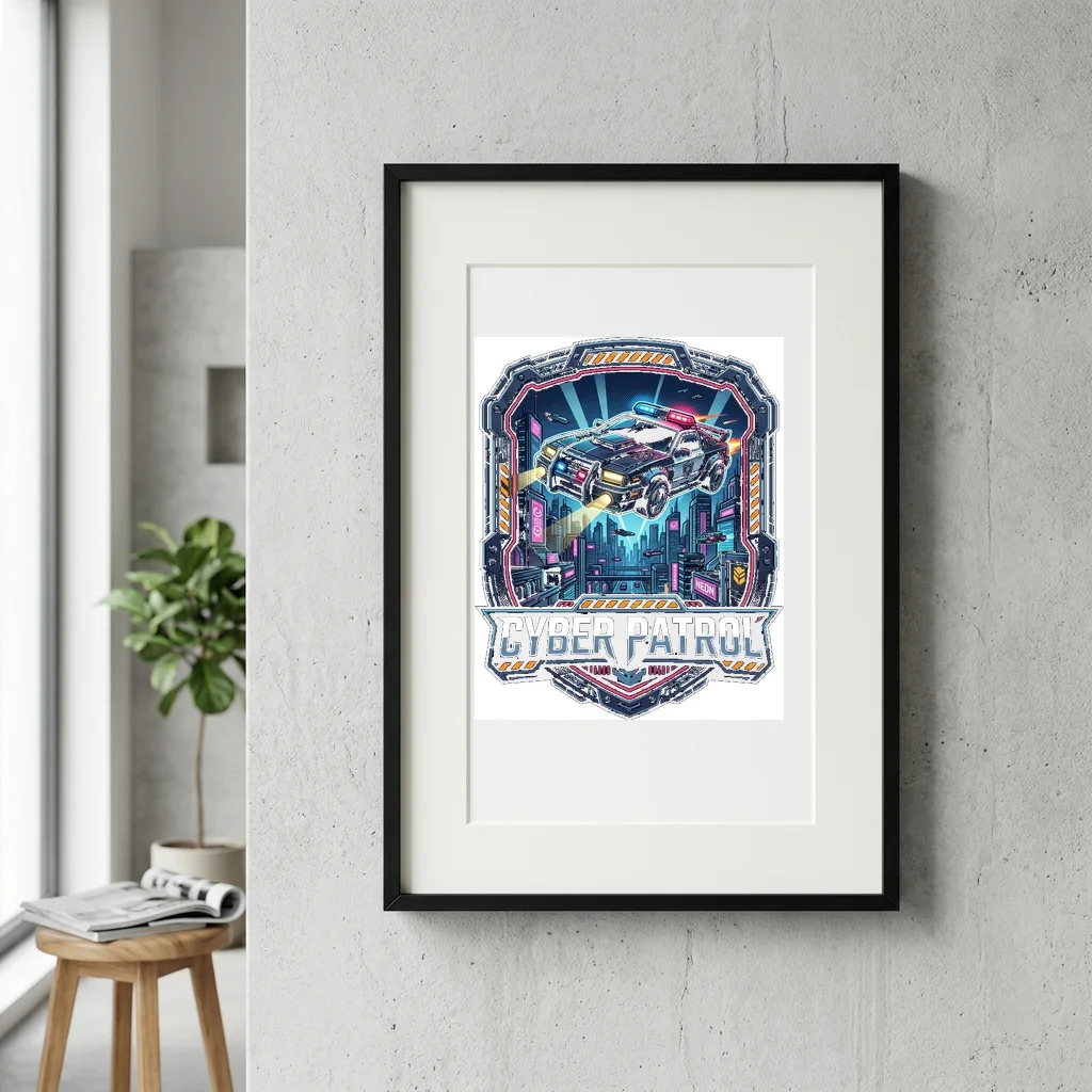 Kitten Chaos Claws & Fangs — Gallery Framed Art Poster (Exhibition Frame)
