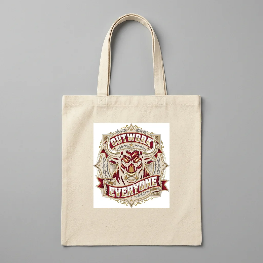Rottweiler Gentle Giant Heart — Organic Cotton Canvas Tote Bag (Natural)