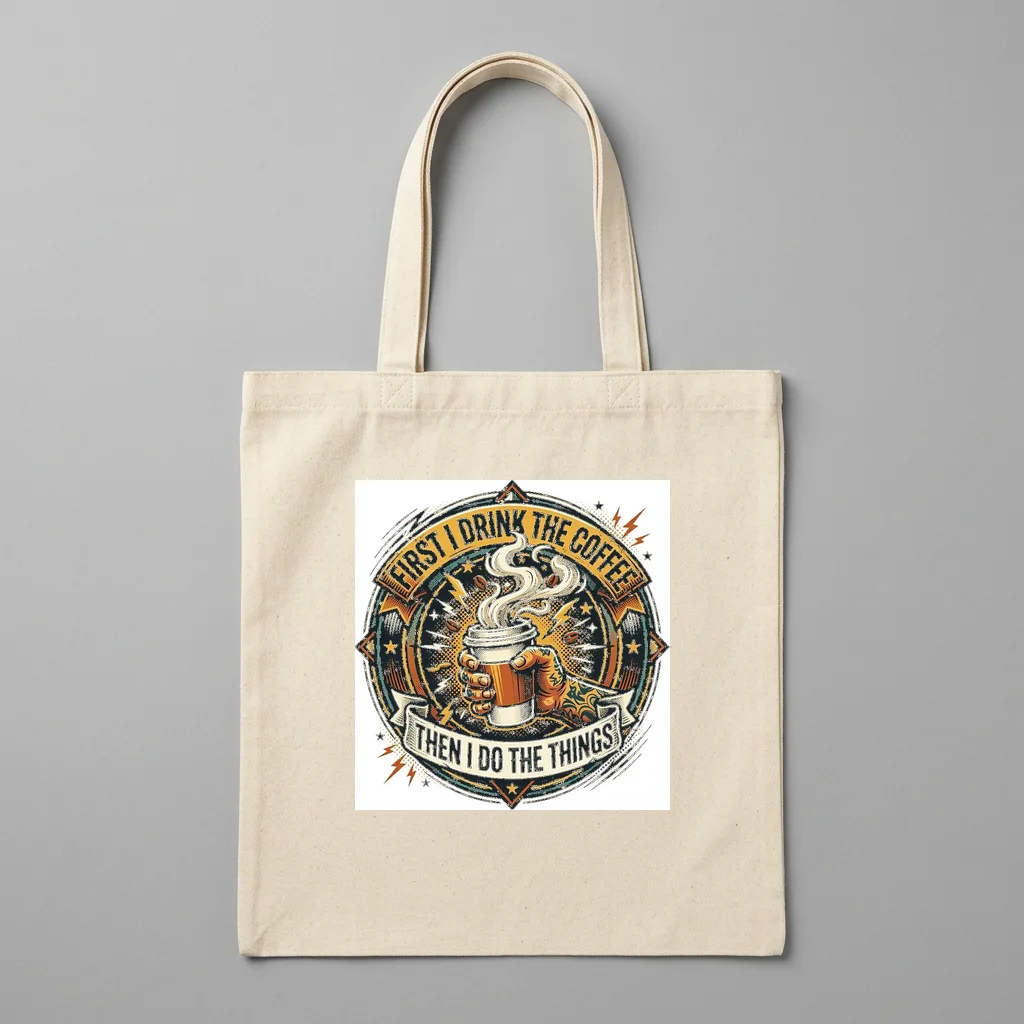 Stray Cat Street Royalty — Organic Cotton Canvas Tote Bag (Natural)