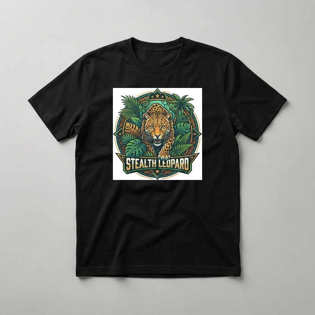 Midnight Black Cat Crescent — Classic Streetwear T-Shirt (Jet Black)