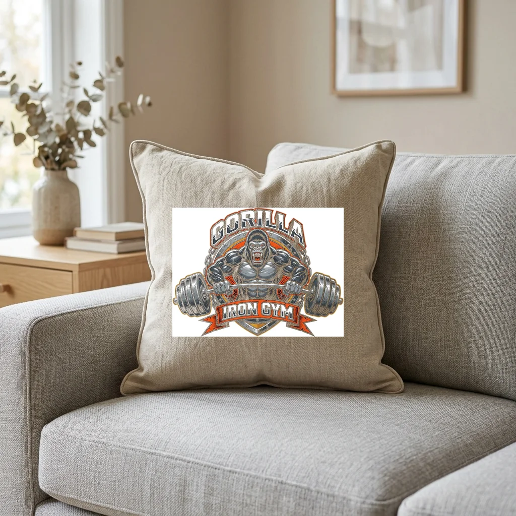 Great Wave Kanagawa Tsunami — Square Linen Throw Pillow 18x18 (Natural Linen)