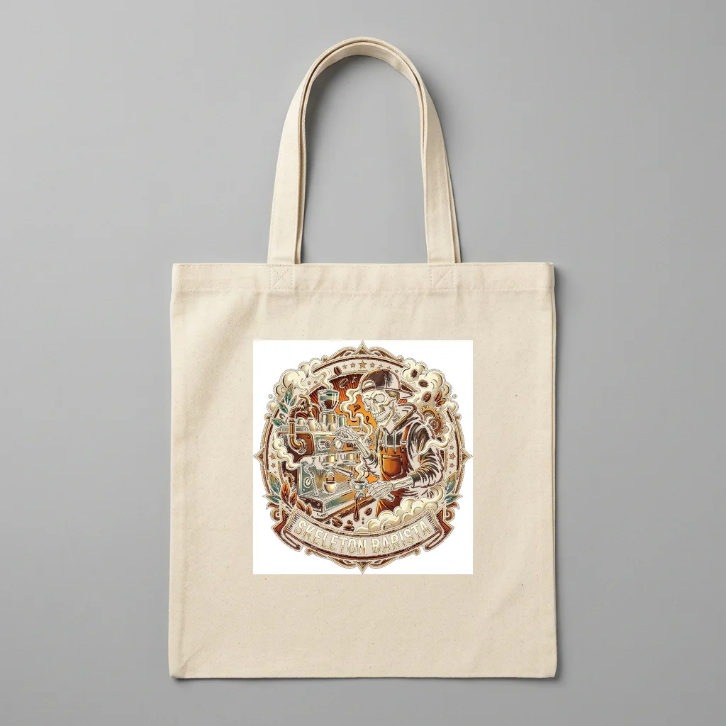 Mount Fuji Crimson Sunrise — Organic Cotton Canvas Tote Bag (Natural)