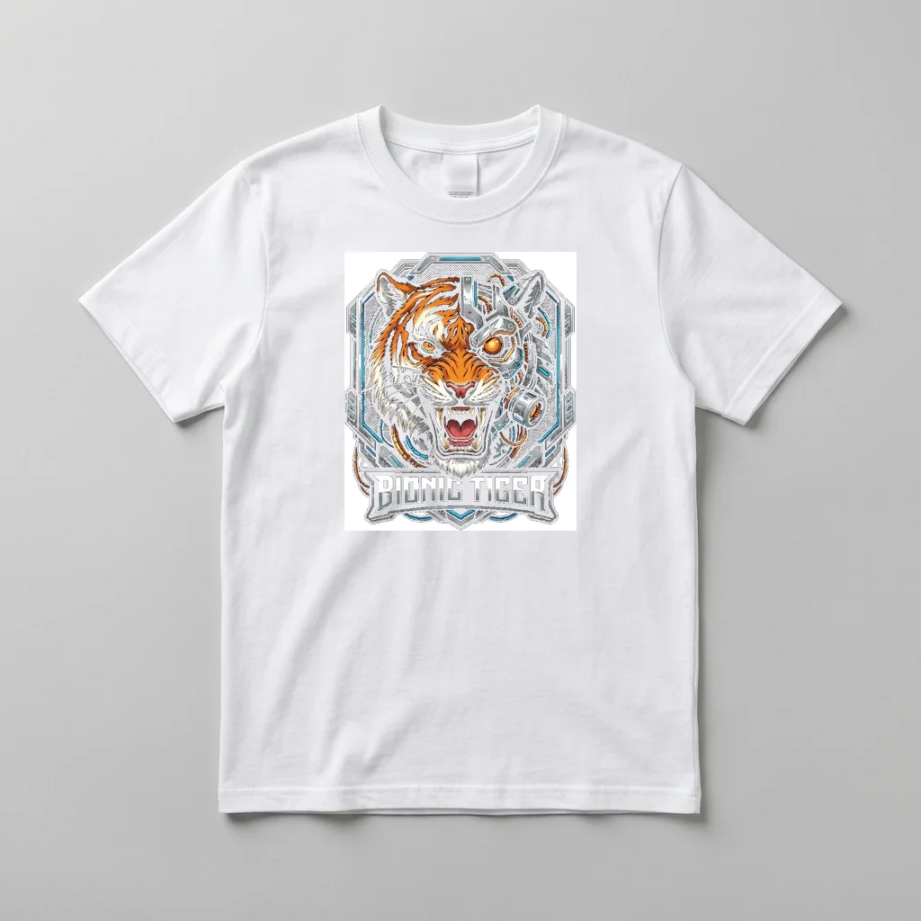 Samurai Silhouette Sunset Duel — Everyday Crewneck Tee (Pure White)
