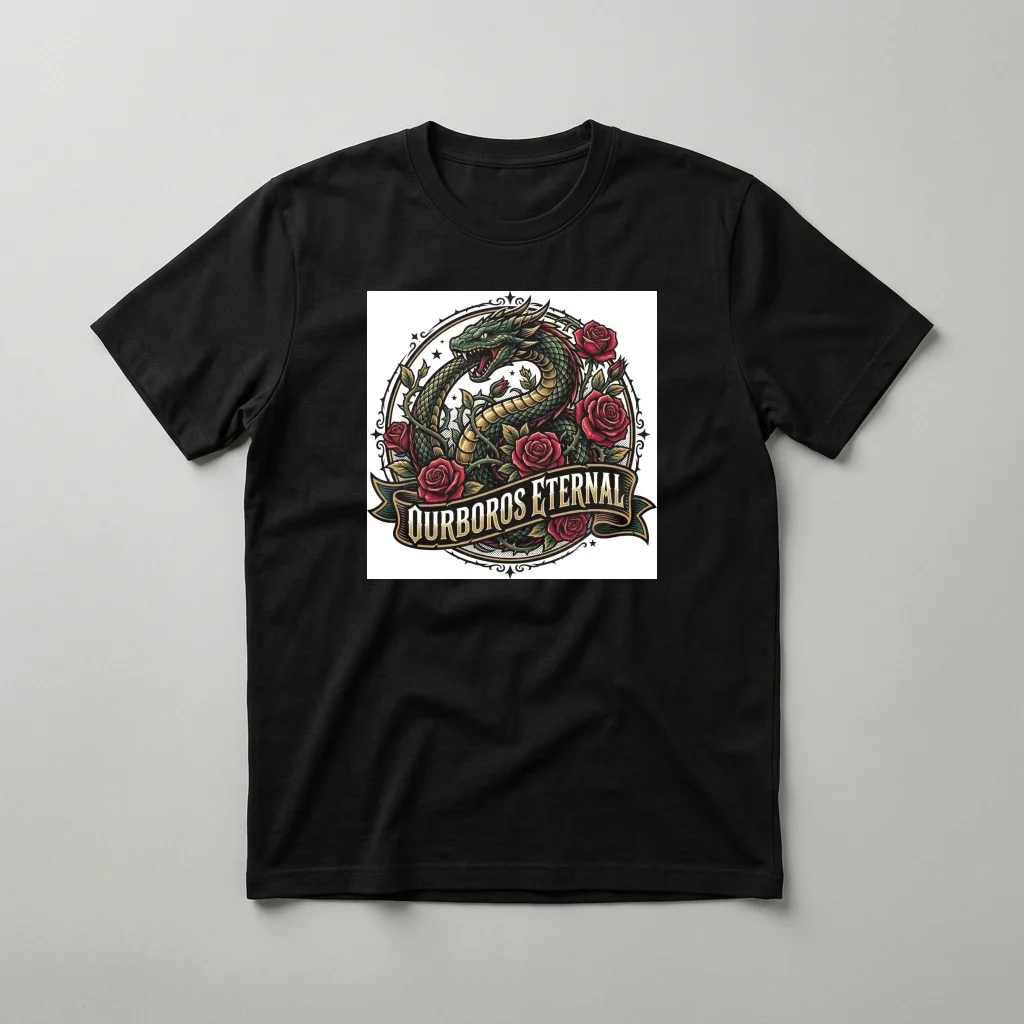 Dragon Coil Sumi-e Brushwork — Classic Streetwear T-Shirt (Jet Black)