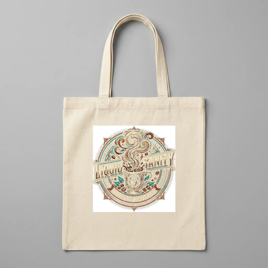 Nightingale Singing Plum Branch — Organic Cotton Canvas Tote Bag (Natural)