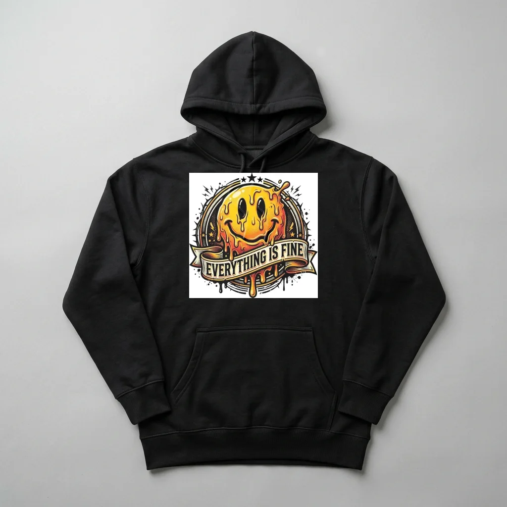 Daruma Doll Goal Focus — Heavyweight Pullover Hoodie (Charcoal Black)