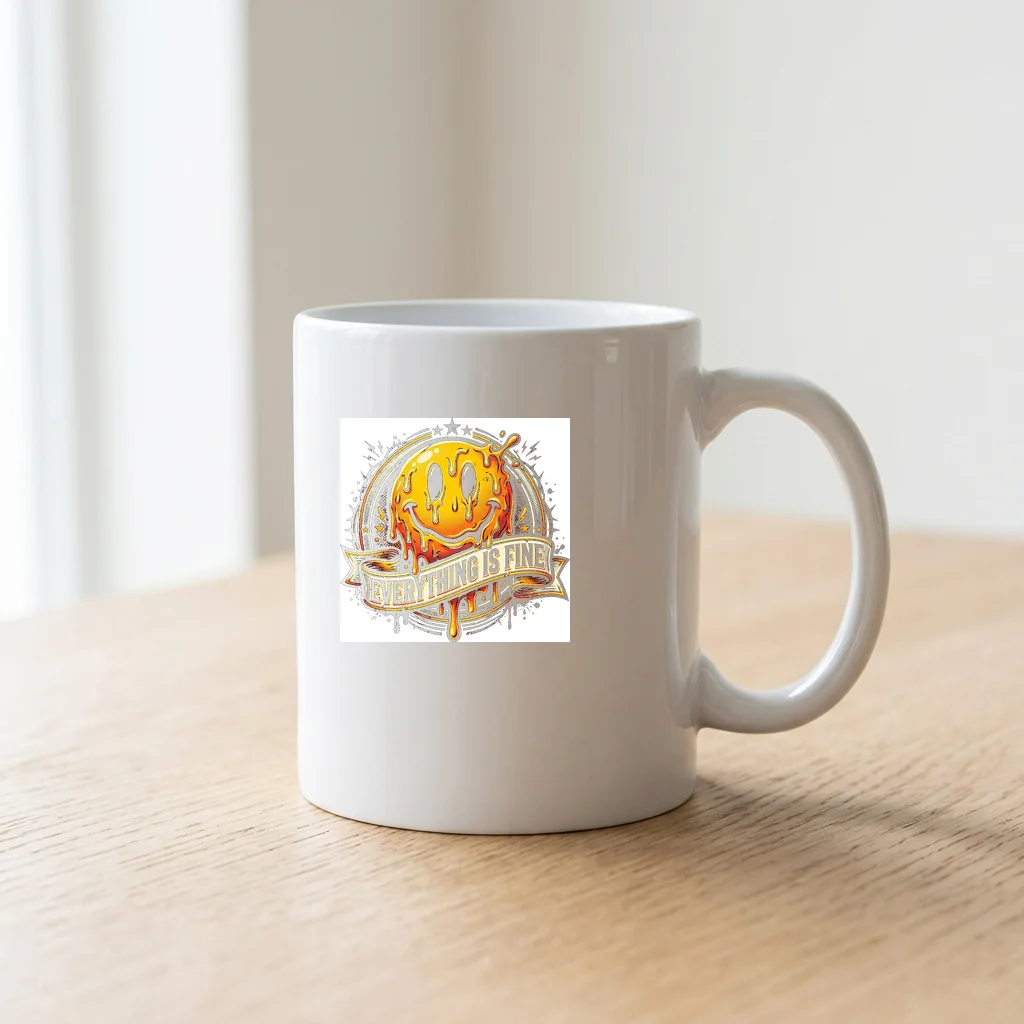 Daruma Doll Goal Focus — Ceramic Coffee Mug 11oz (Glossy White)