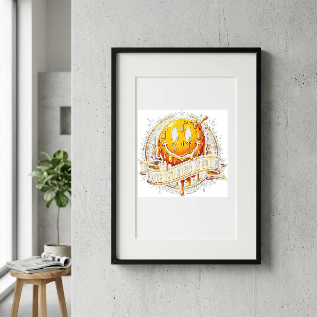 Daruma Doll Goal Focus — Gallery Framed Art Poster (Exhibition Frame)