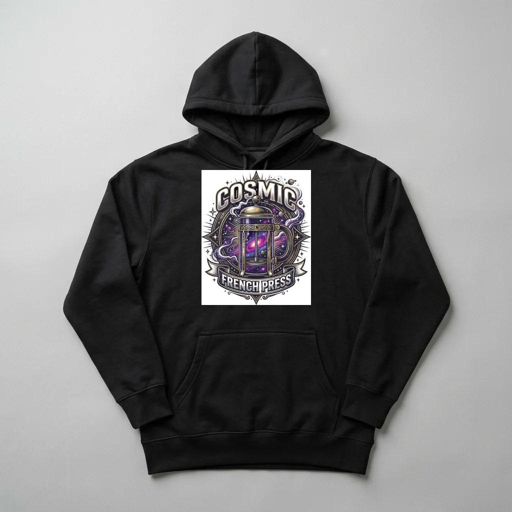 Cherry Petals Wind Gust — Heavyweight Pullover Hoodie (Charcoal Black)