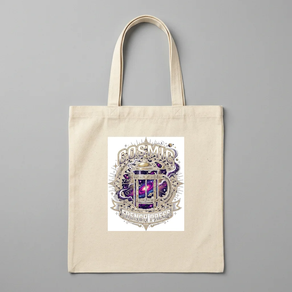 Cherry Petals Wind Gust — Organic Cotton Canvas Tote Bag (Natural)
