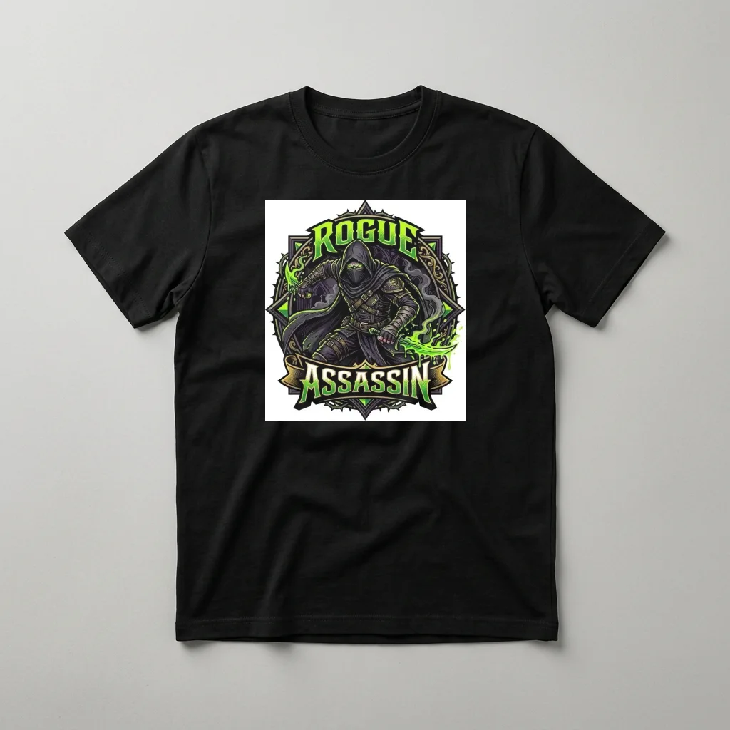 Sumi-e Mountain Misty Valley — Classic Streetwear T-Shirt (Jet Black)