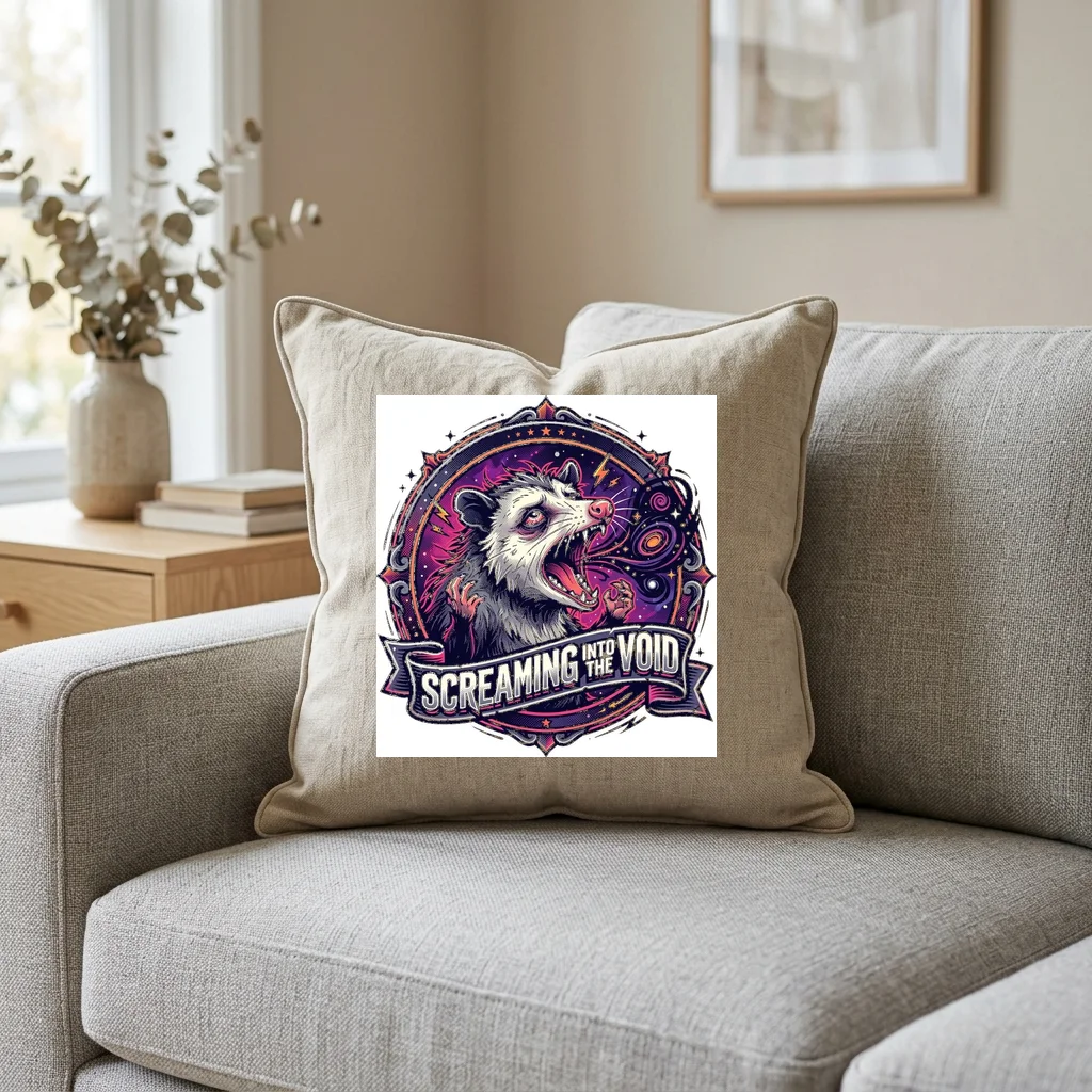 Dragon Smoke Incense Burner — Square Linen Throw Pillow 18x18 (Natural Linen)