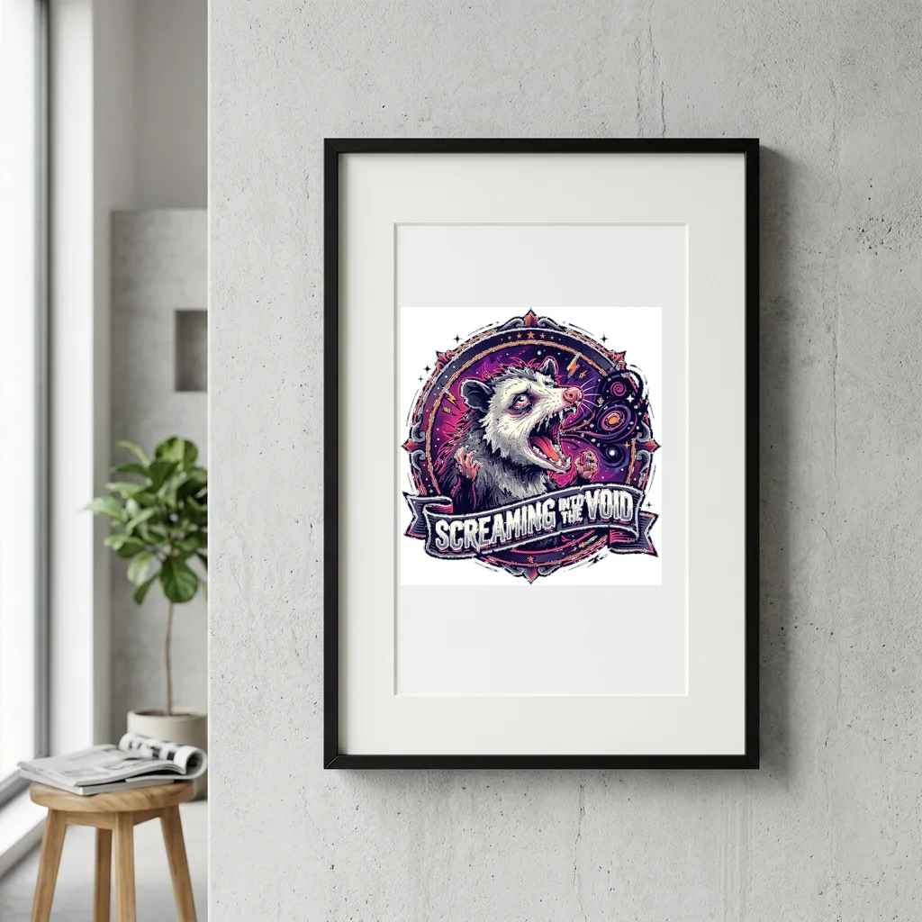 Dragon Smoke Incense Burner — Gallery Framed Art Poster (Exhibition Frame)