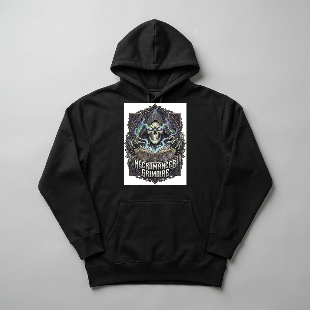 Bonsai Pine Rocky Cliff — Heavyweight Pullover Hoodie (Charcoal Black)