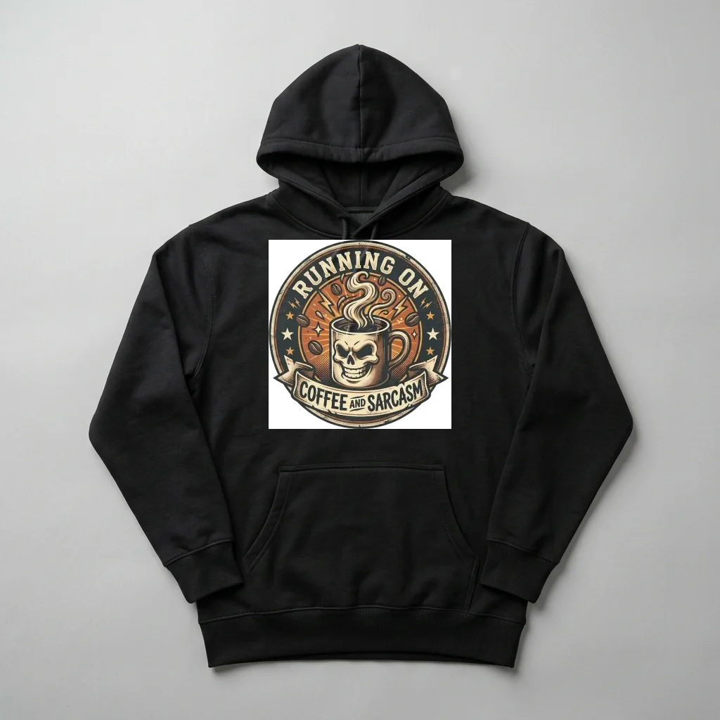 Kanji Character Warrior Heart — Heavyweight Pullover Hoodie (Charcoal Black)