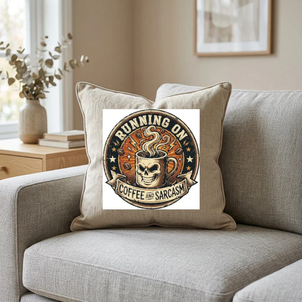 Kanji Character Warrior Heart — Square Linen Throw Pillow 18x18 (Natural Linen)