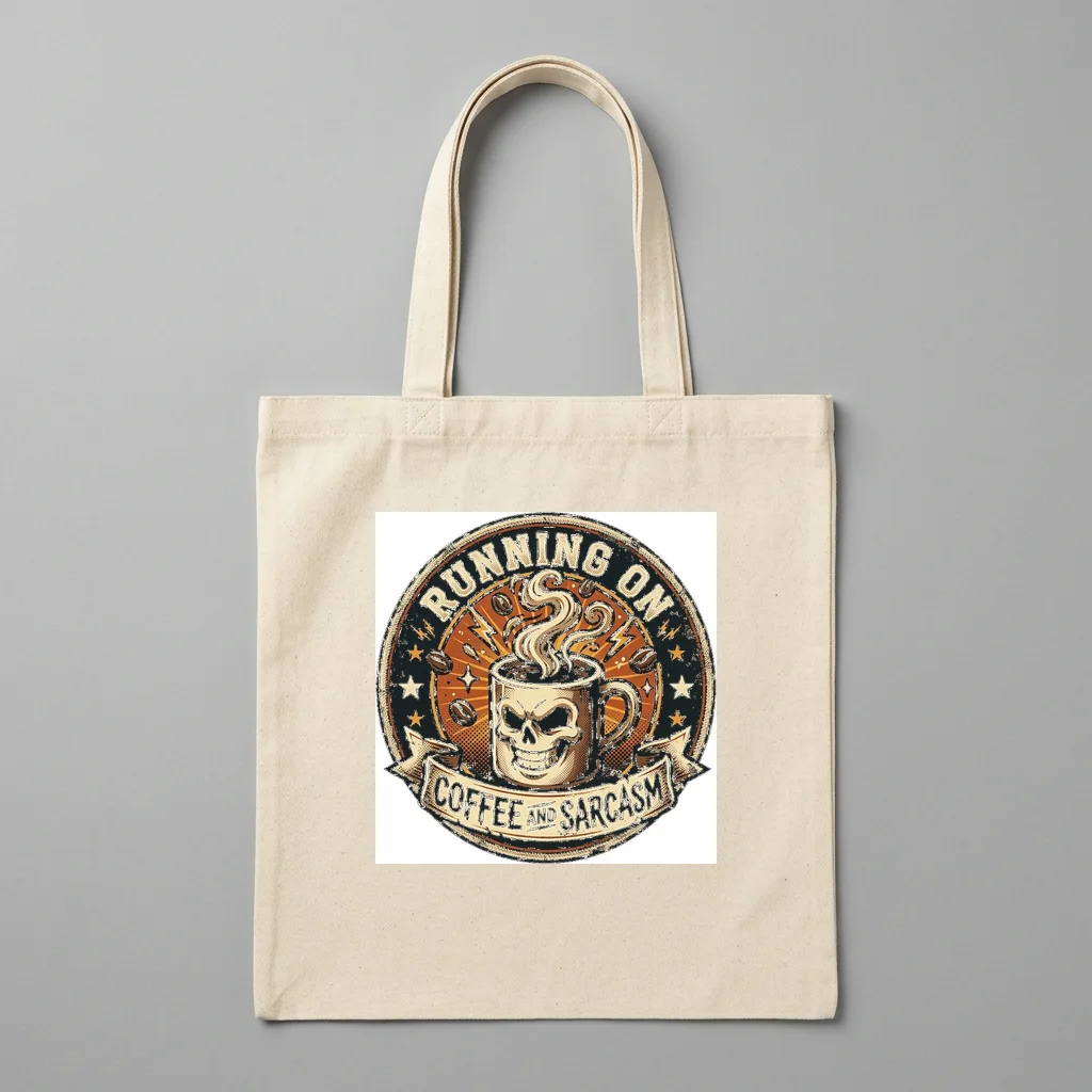 Kanji Character Warrior Heart — Organic Cotton Canvas Tote Bag (Natural)