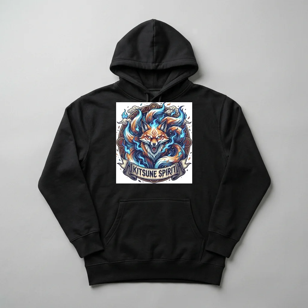 Samurai Armor Crest Helmet — Heavyweight Pullover Hoodie (Charcoal Black)