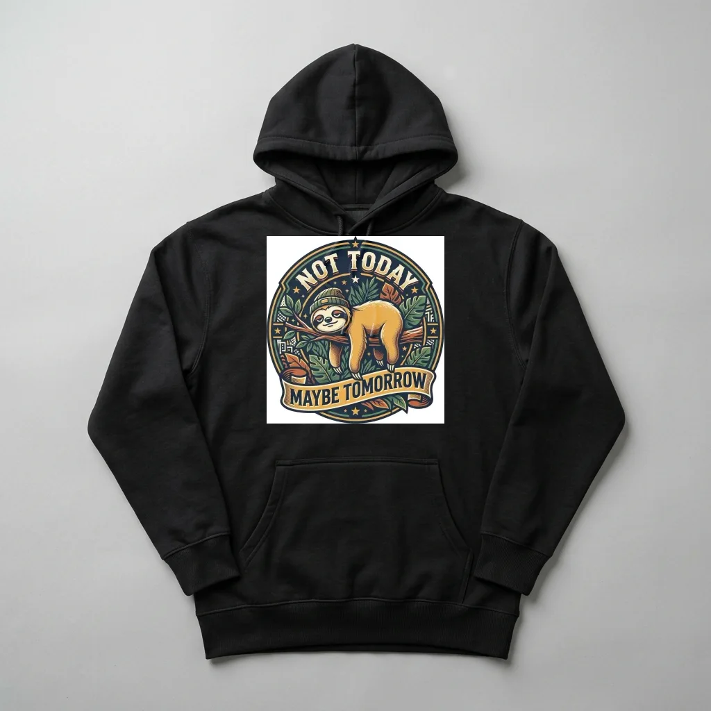 Japanese Carp Autumn Stream — Heavyweight Pullover Hoodie (Charcoal Black)