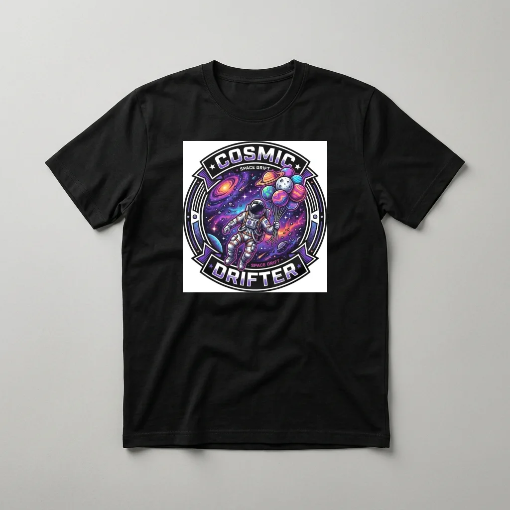 Cherry Blossom Falling Snow — Classic Streetwear T-Shirt (Jet Black)