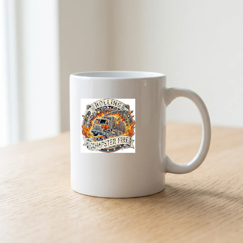 Great Wave Retro Remix — Ceramic Coffee Mug 11oz (Glossy White)