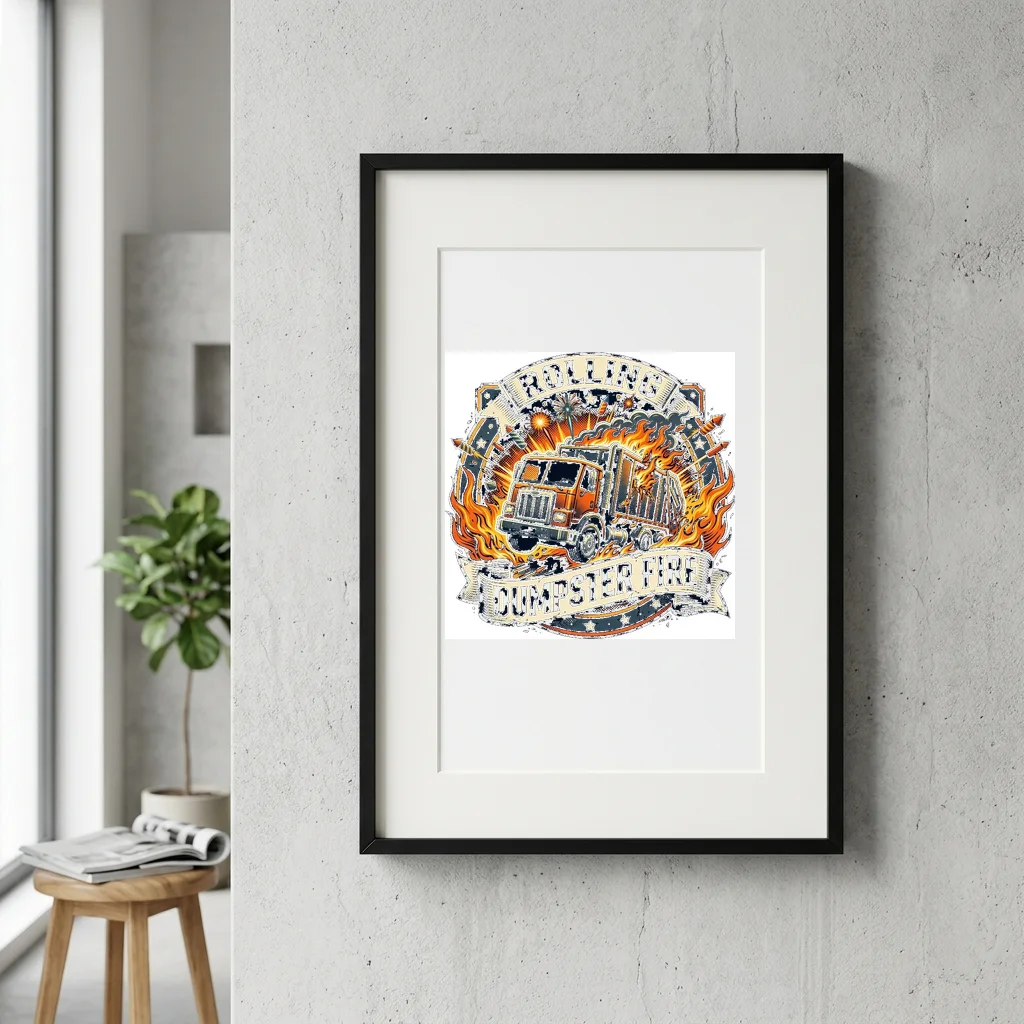 Great Wave Retro Remix — Gallery Framed Art Poster (Exhibition Frame)
