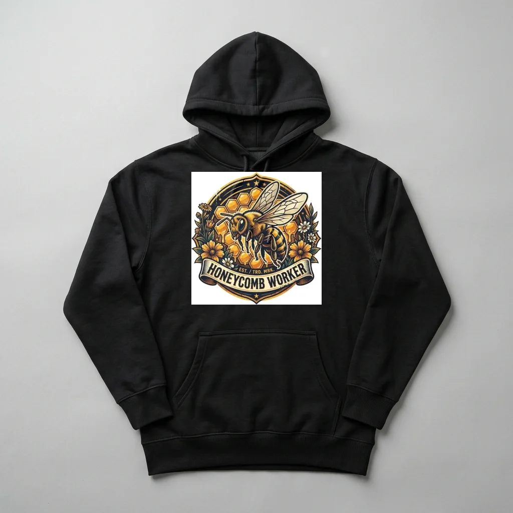 Japanese Crest Kamon Symbol — Heavyweight Pullover Hoodie (Charcoal Black)