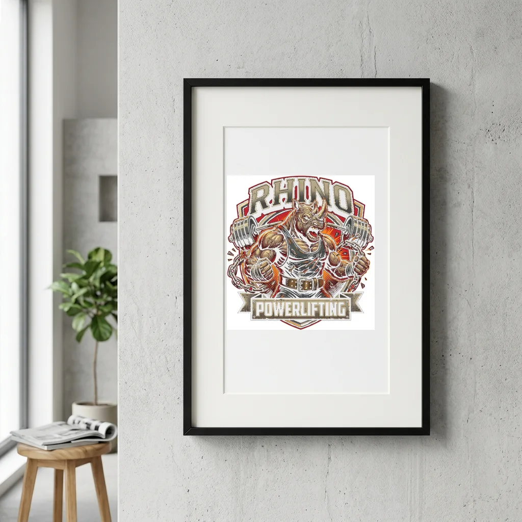 Synthwave Sunset Grid Highway — Gallery Framed Art Poster (Exhibition Frame)