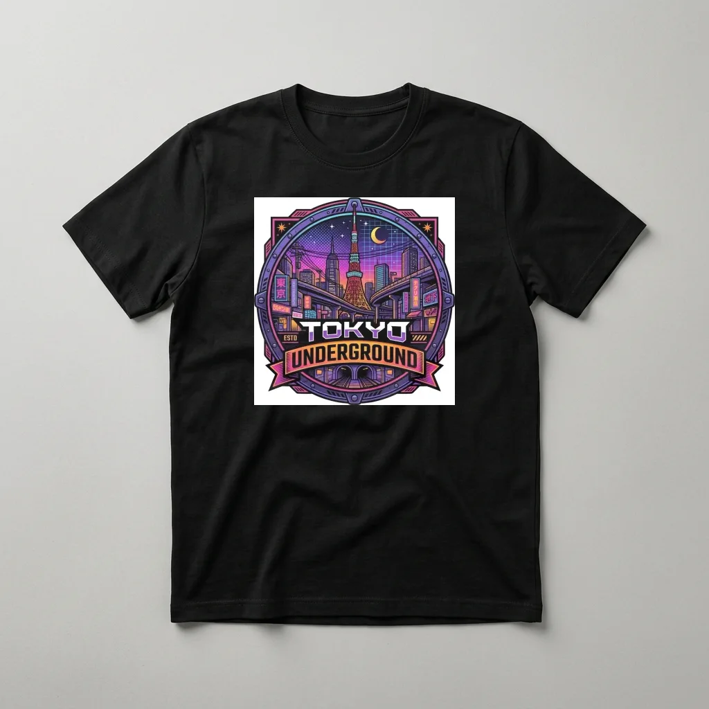 Outrun 1986 Neon Supercar — Classic Streetwear T-Shirt (Jet Black)