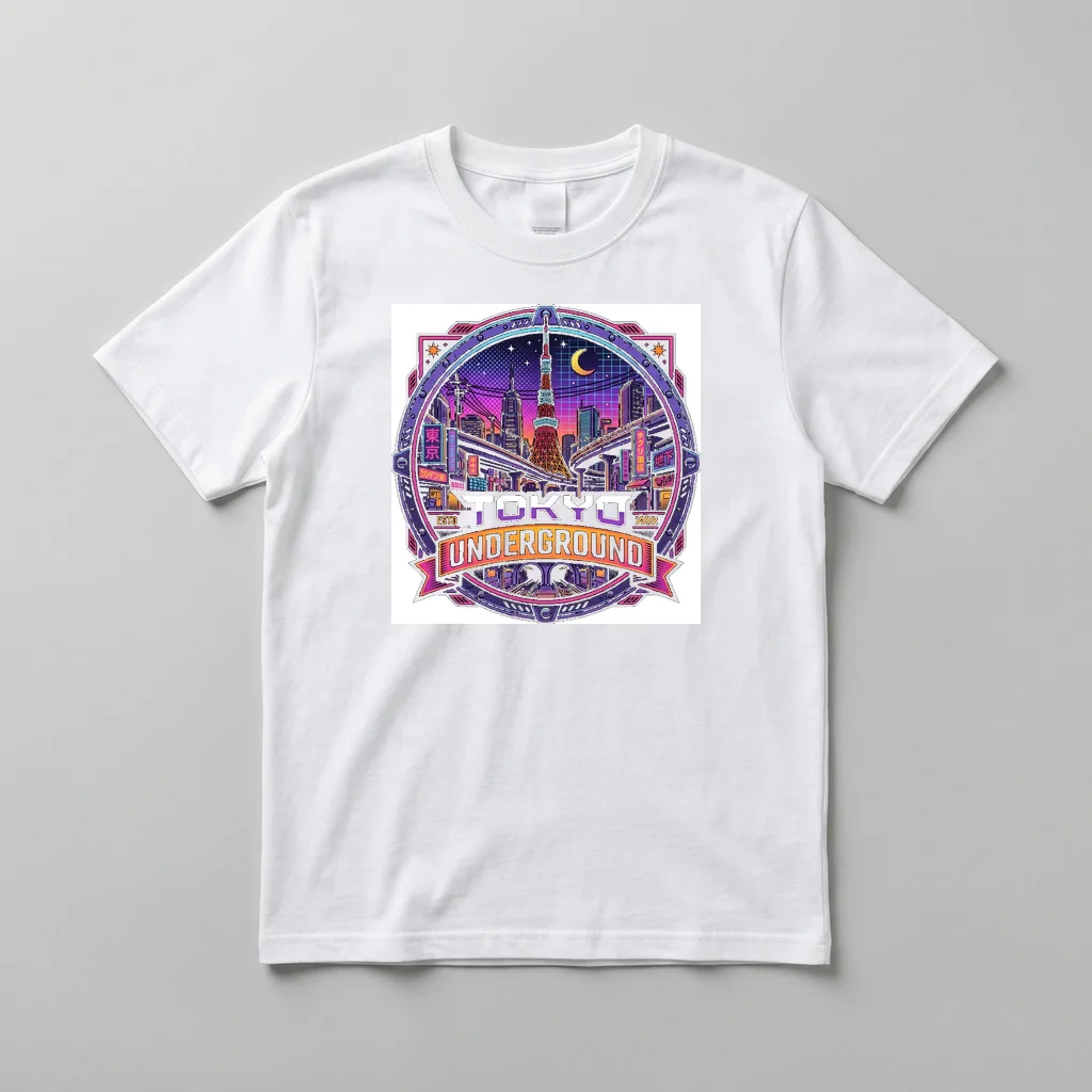 Outrun 1986 Neon Supercar — Everyday Crewneck Tee (Pure White)