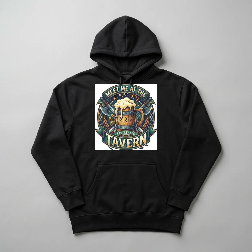Retro Futurism Wireframe City — Heavyweight Pullover Hoodie (Charcoal Black)