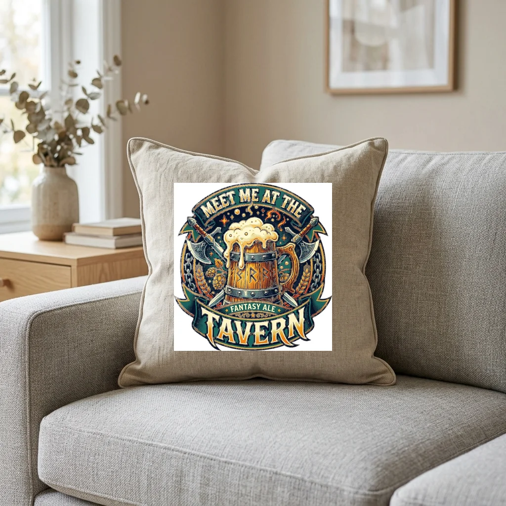 Retro Futurism Wireframe City — Square Linen Throw Pillow 18x18 (Natural Linen)