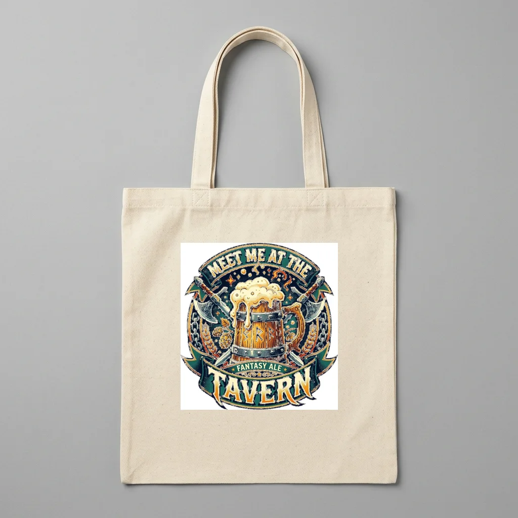 Retro Futurism Wireframe City — Organic Cotton Canvas Tote Bag (Natural)