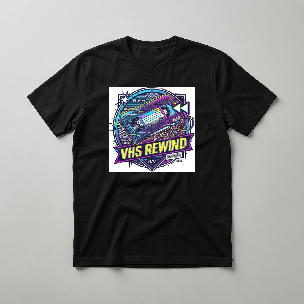Cassette Tape Retro Mixtape — Classic Streetwear T-Shirt (Jet Black)
