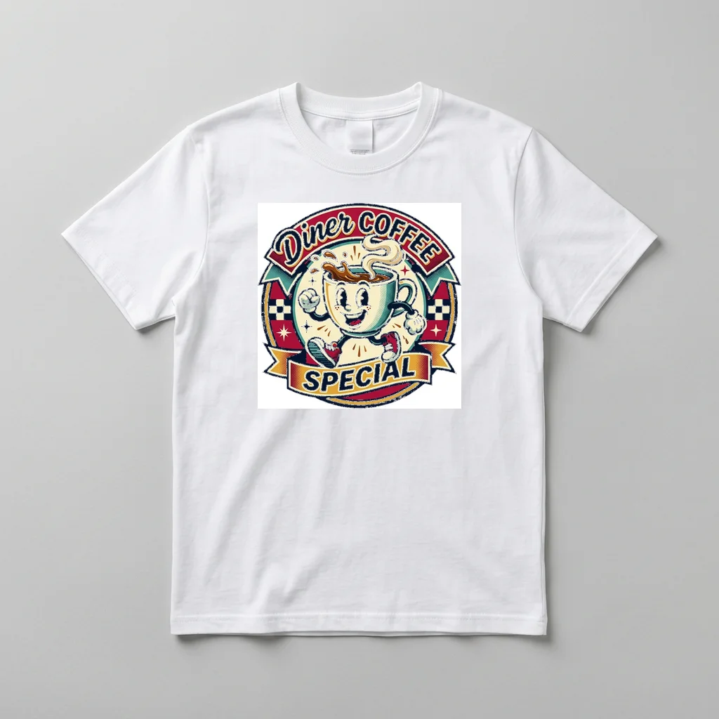 Cyber Sunset Horizon Drive — Everyday Crewneck Tee (Pure White)