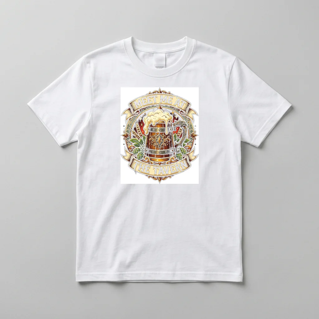 Neon Flamingo Tropical Wave — Everyday Crewneck Tee (Pure White)