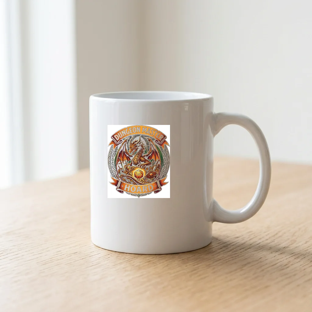 VHS Static Retro Rewind — Ceramic Coffee Mug 11oz (Glossy White)