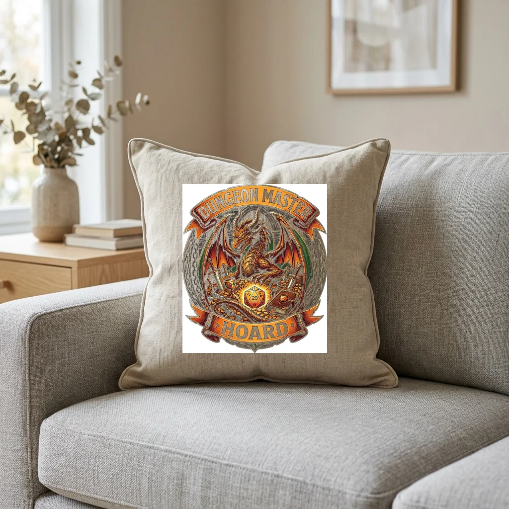 VHS Static Retro Rewind — Square Linen Throw Pillow 18x18 (Natural Linen)