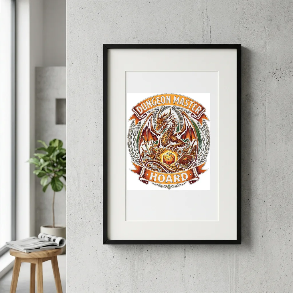VHS Static Retro Rewind — Gallery Framed Art Poster (Exhibition Frame)