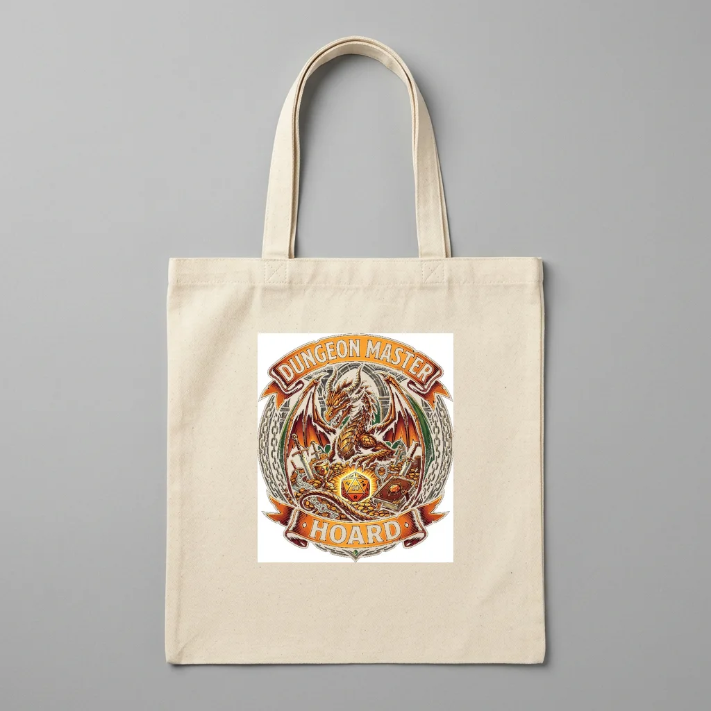 VHS Static Retro Rewind — Organic Cotton Canvas Tote Bag (Natural)