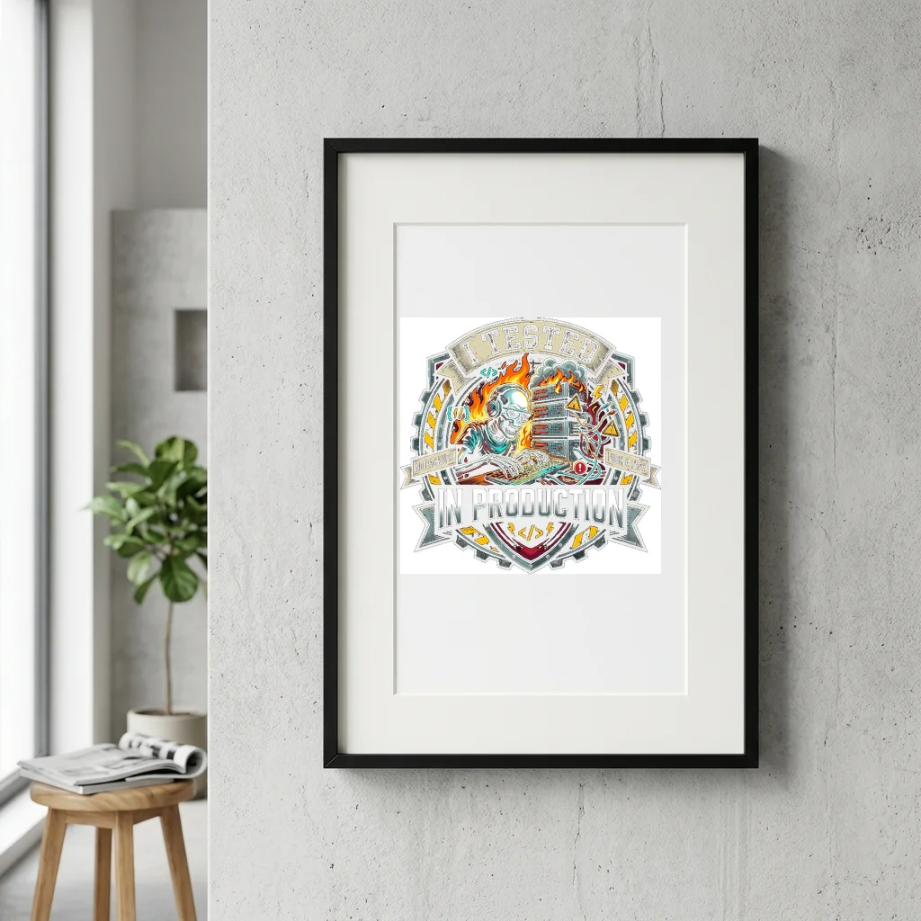 Neon Boulevard Midnight Cruise — Gallery Framed Art Poster (Exhibition Frame)