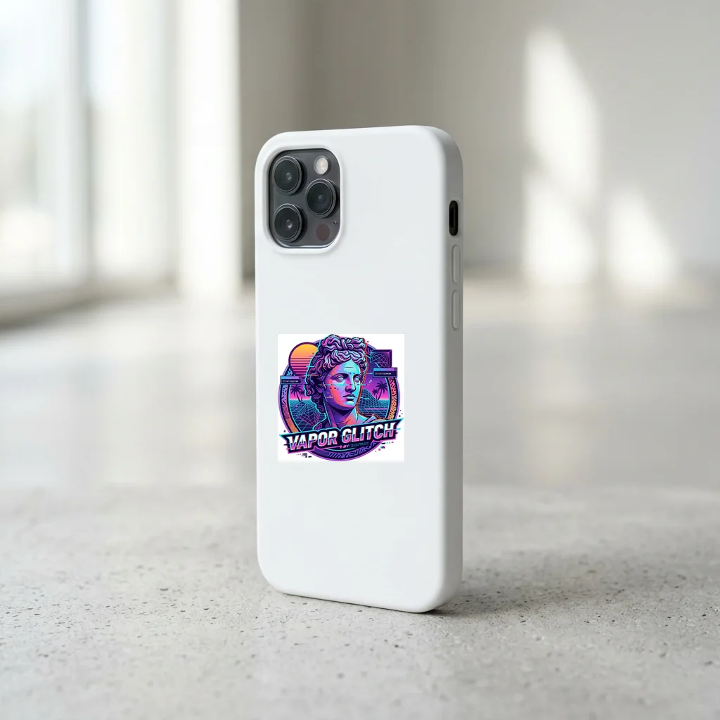 Chrome Lettering Synthwave Font — Impact Snap Smartphone Case