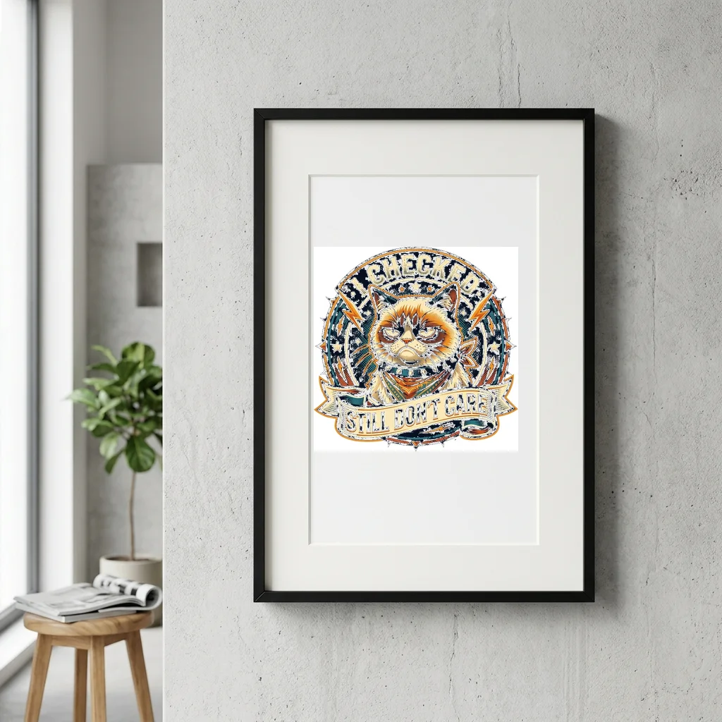 Sunset Grid Over Palm Springs — Gallery Framed Art Poster (Exhibition Frame)