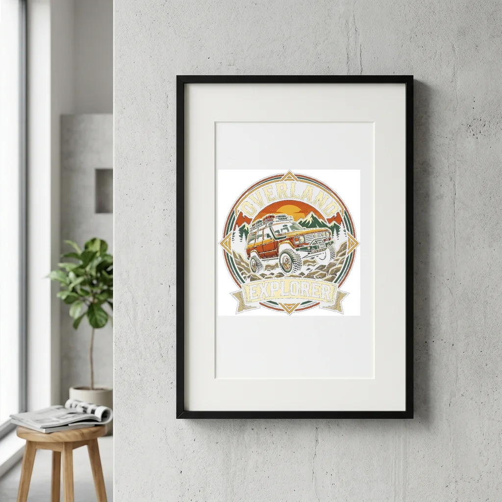 Arcade Neon Token Paradise — Gallery Framed Art Poster (Exhibition Frame)