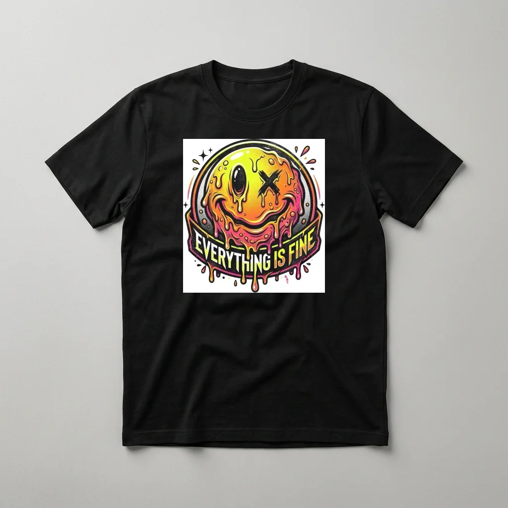 Glitch VHS Tracking Error — Classic Streetwear T-Shirt (Jet Black)