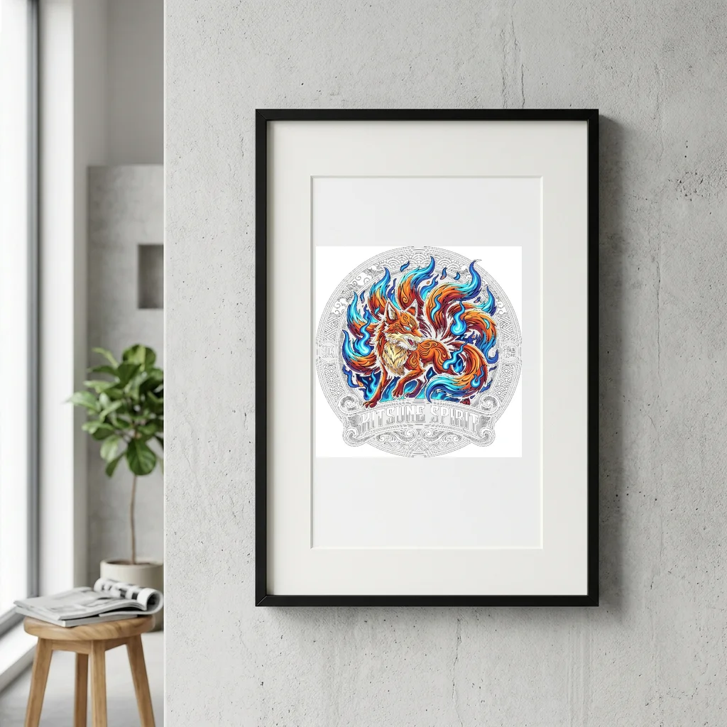 Neon Palms Sunset Beach — Gallery Framed Art Poster (Exhibition Frame)